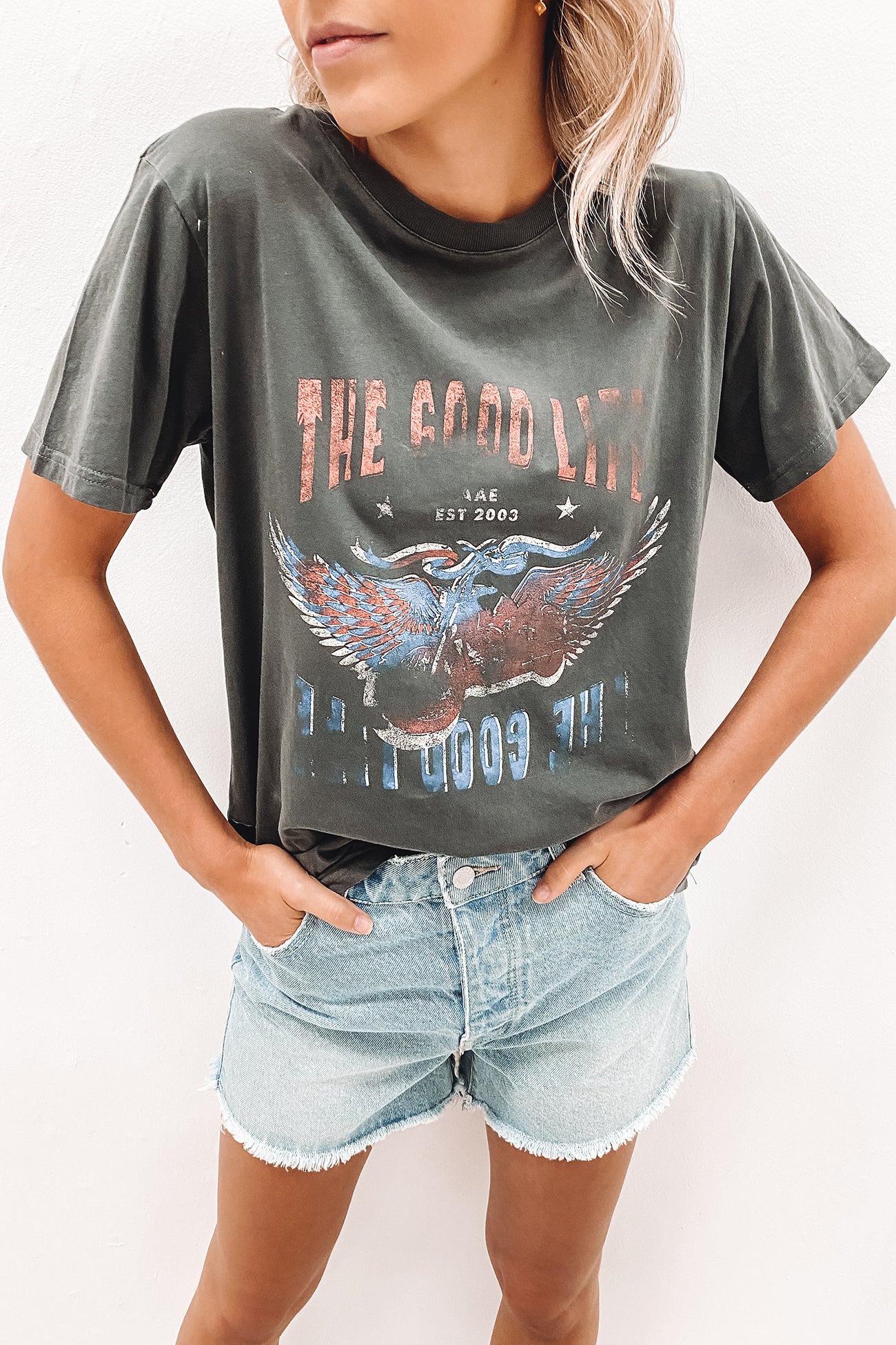 The Good Life Tee Charcoal