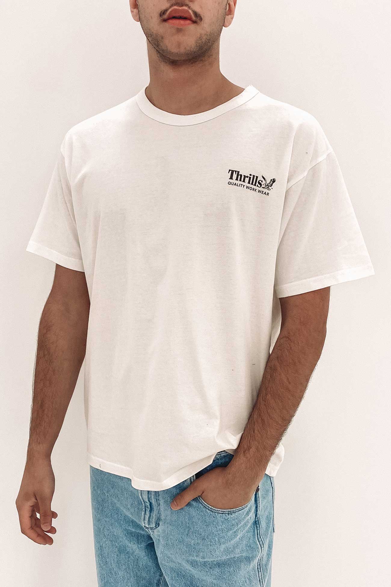 Thrills Workwear Box Fit Tee White