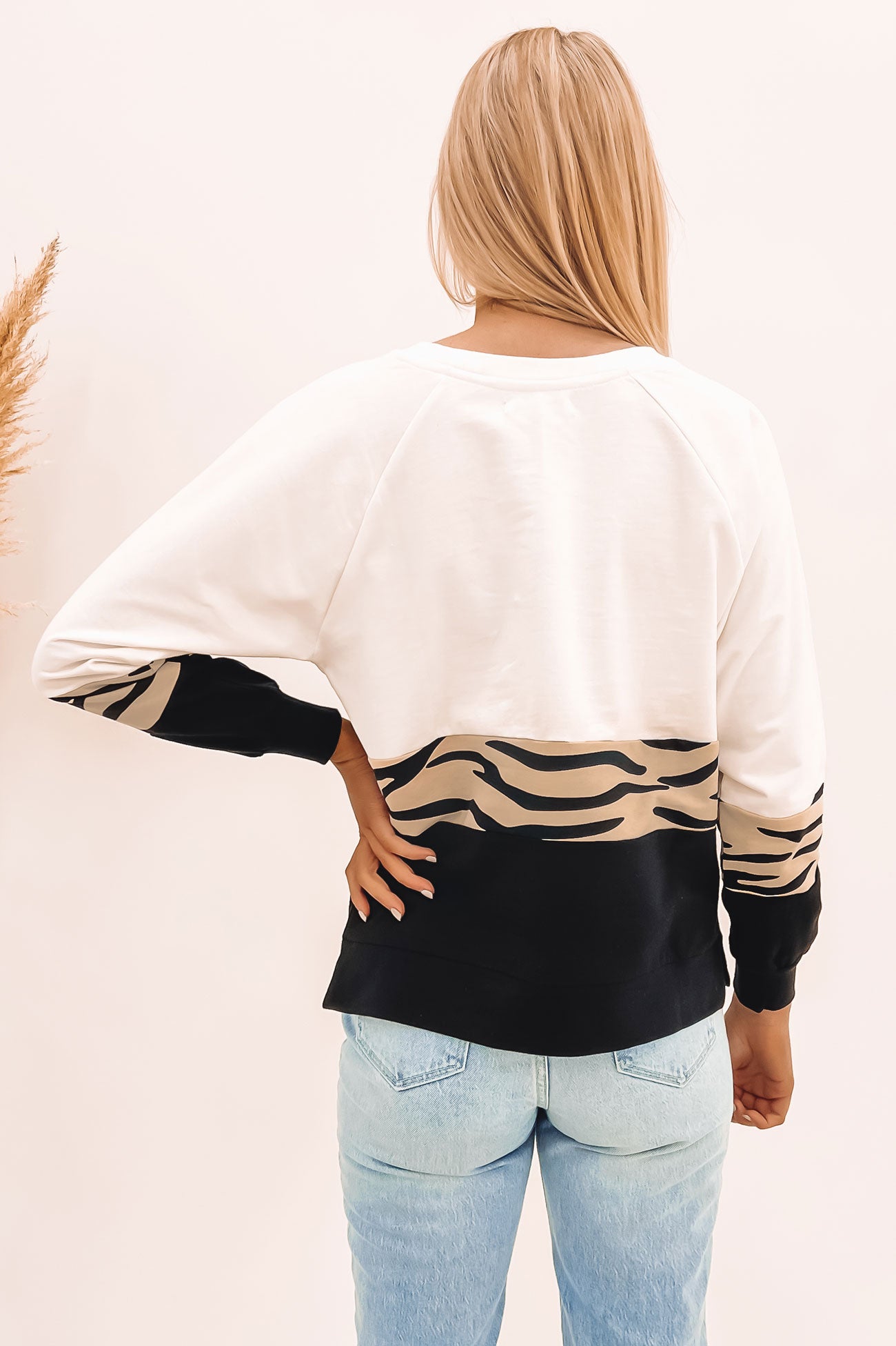 Tilly Sweater Taupe Zebra