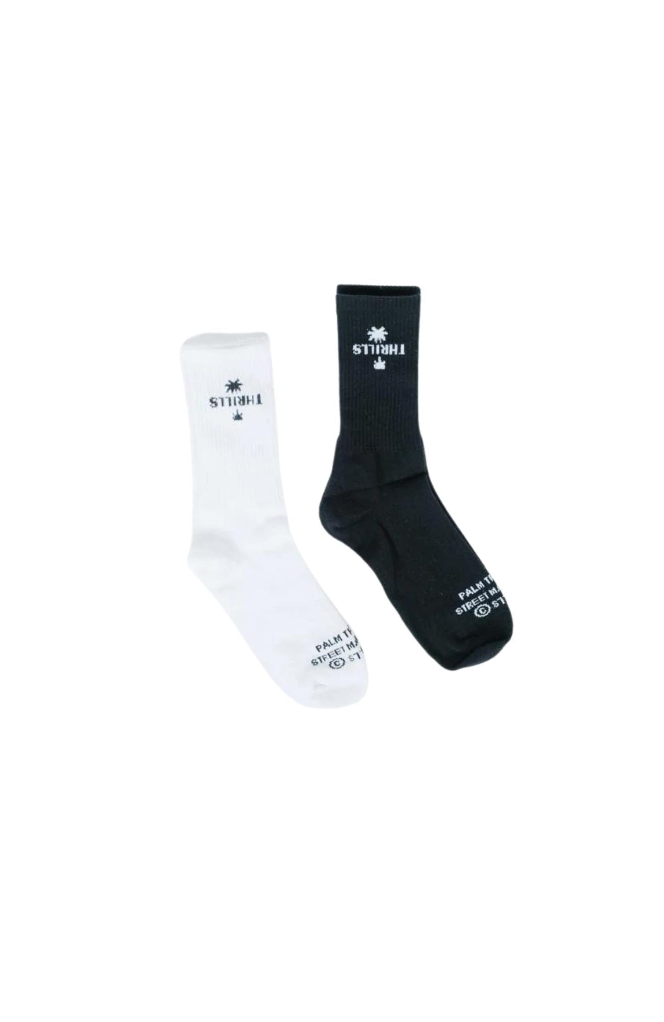 Thrills Classic Sock 2 Pack Black White