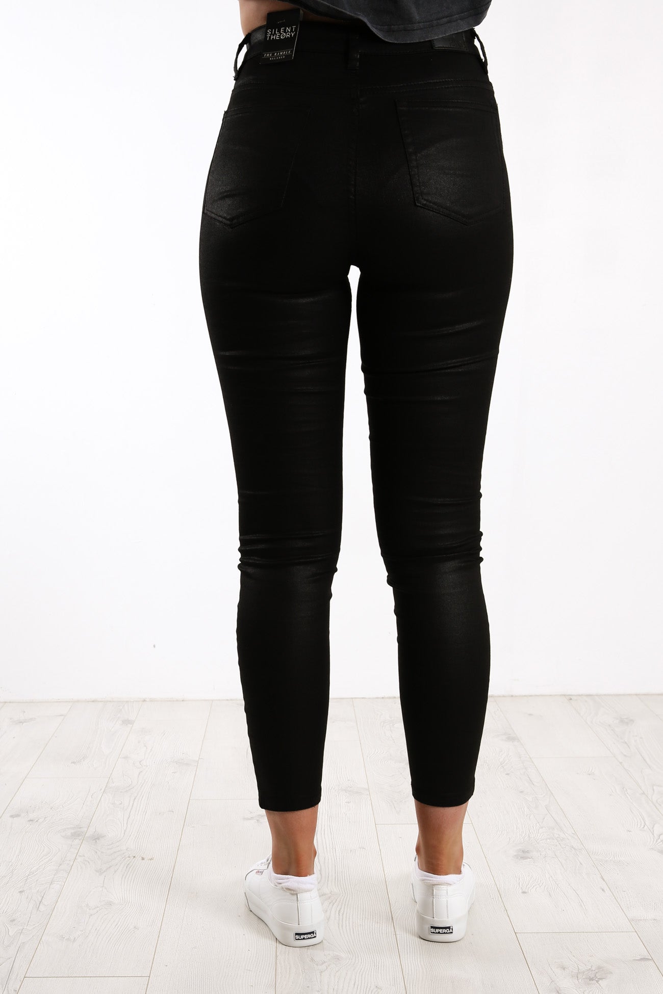 Vice High Skinny Jean Coated Black