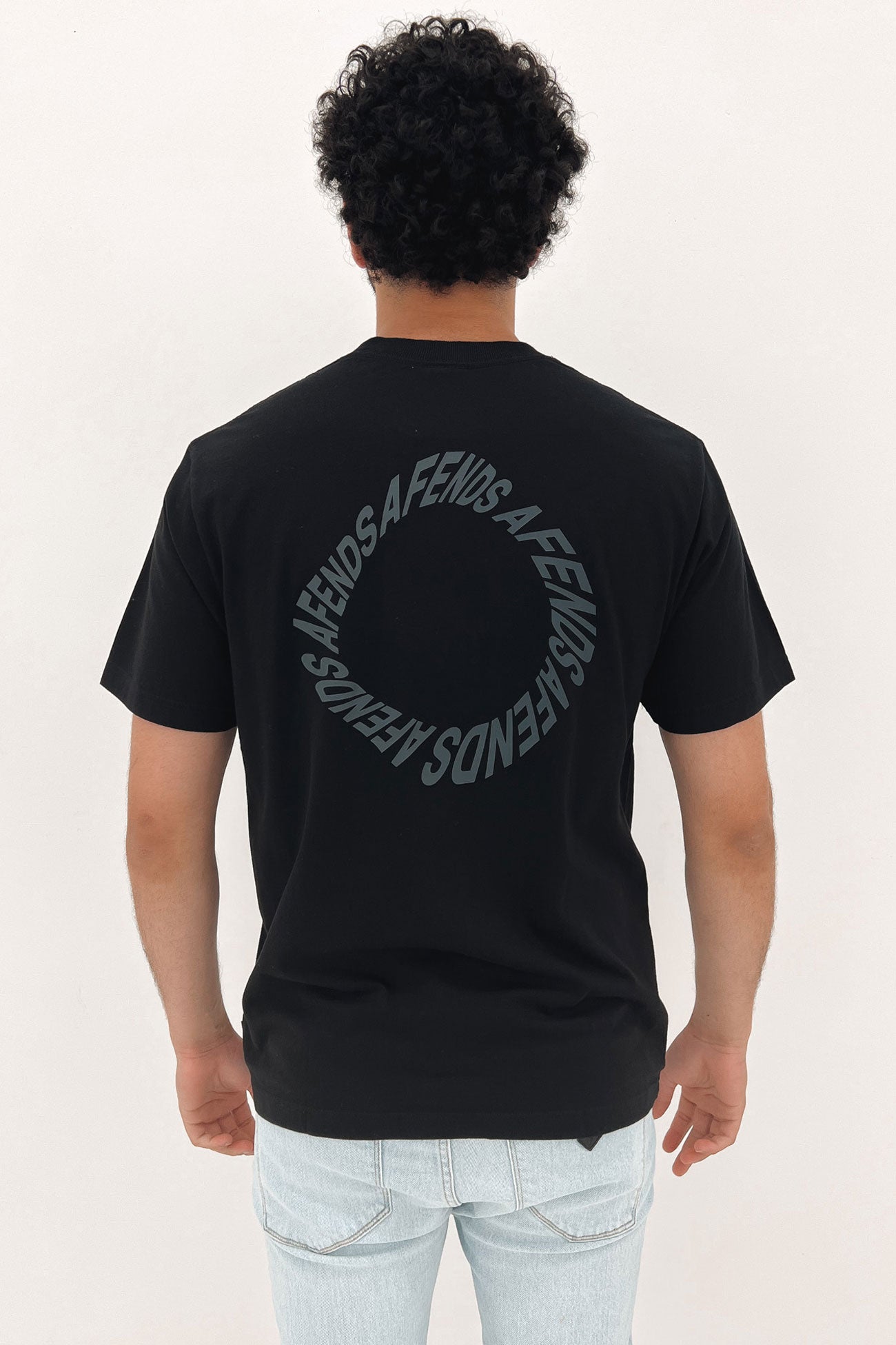 Vortex Recycled Retro T-Shirt Black