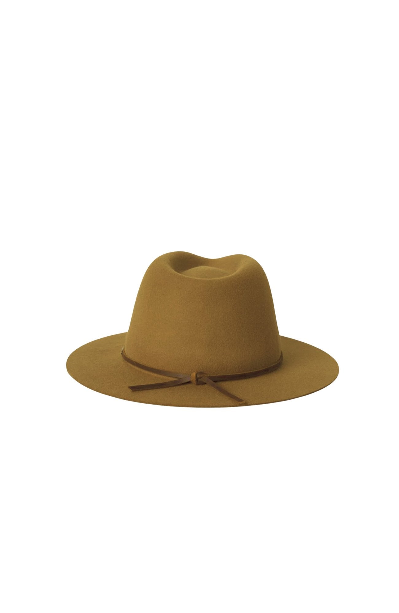 Wesley Packable Fedora Golden Brown