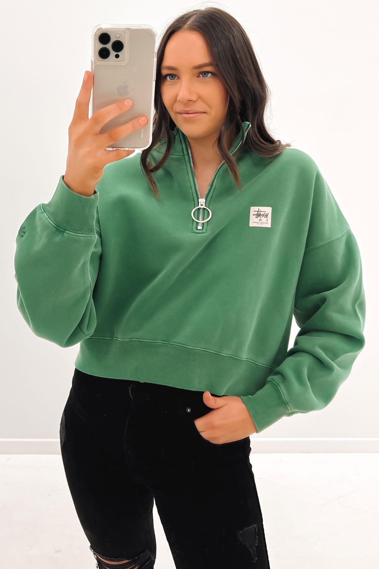 Workgear 1/4 Zip Fleece Kelly Green