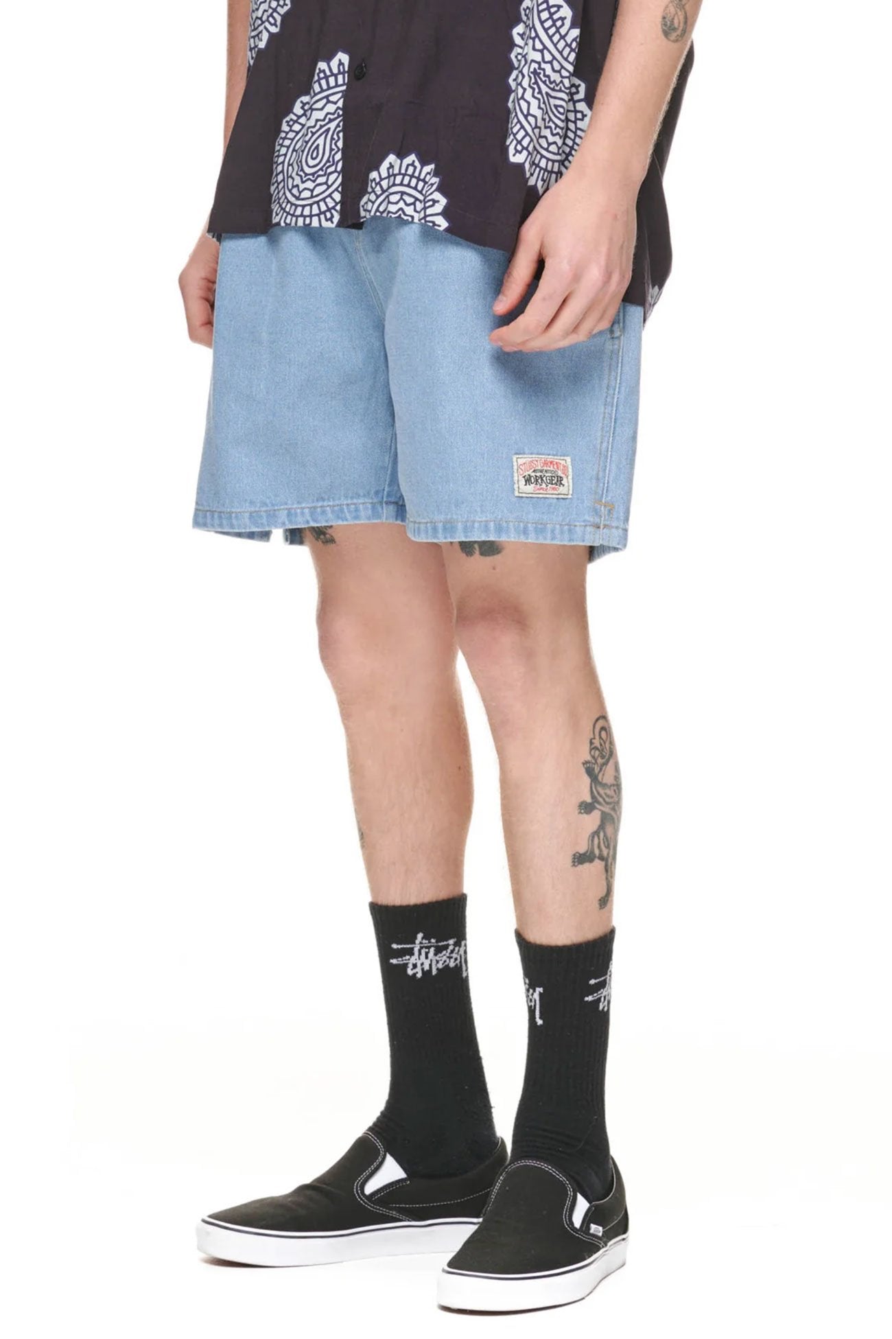 Workgear Denim Short Mid Blue