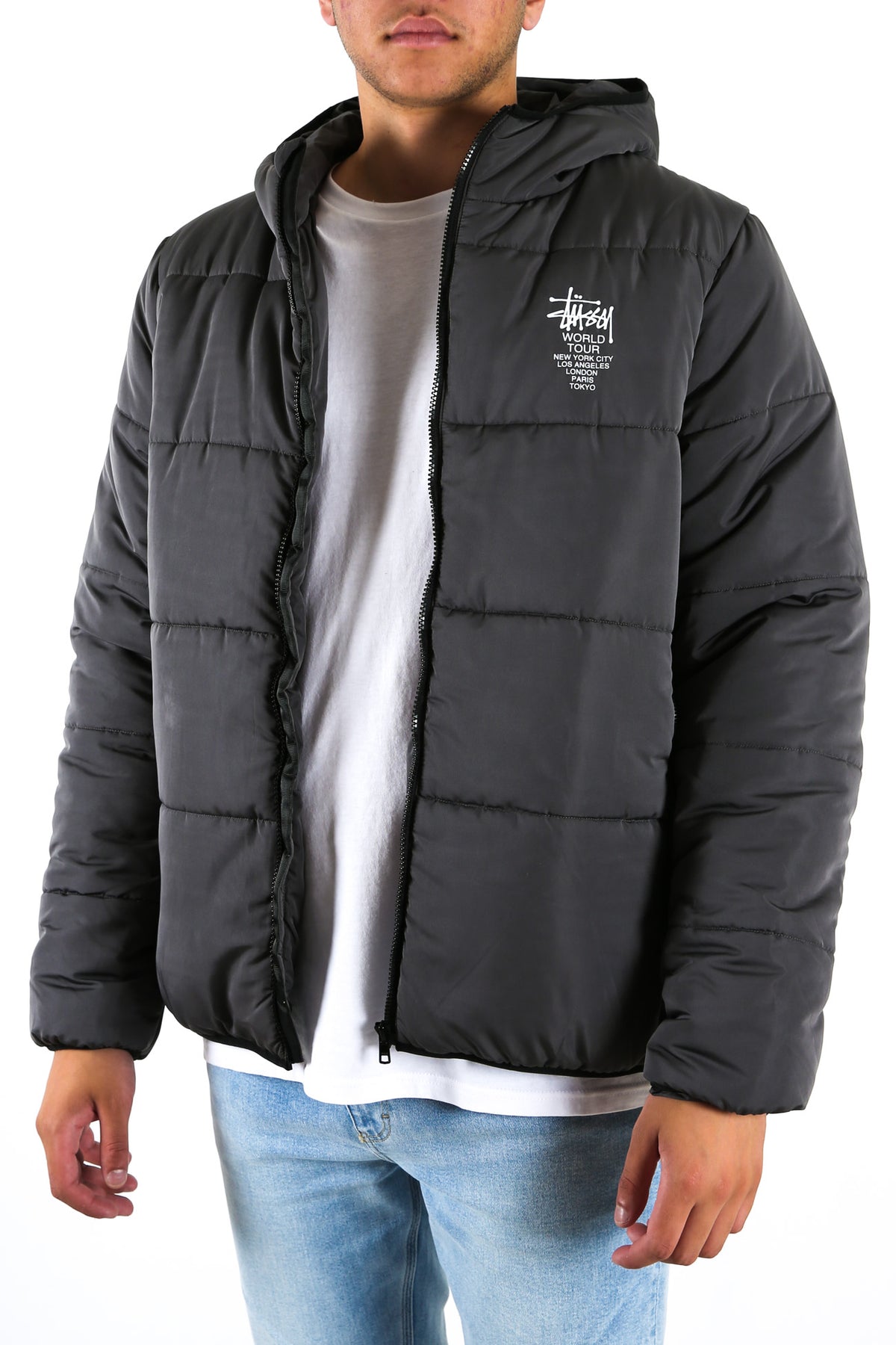 Stussy tribe discount puffer jacket