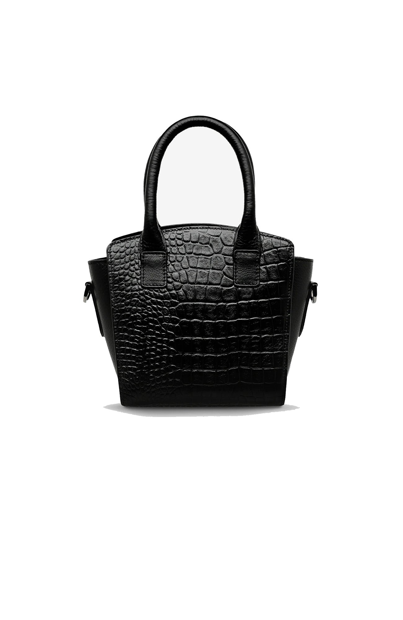 Worst Behind Us Bag Black Croc Emboss