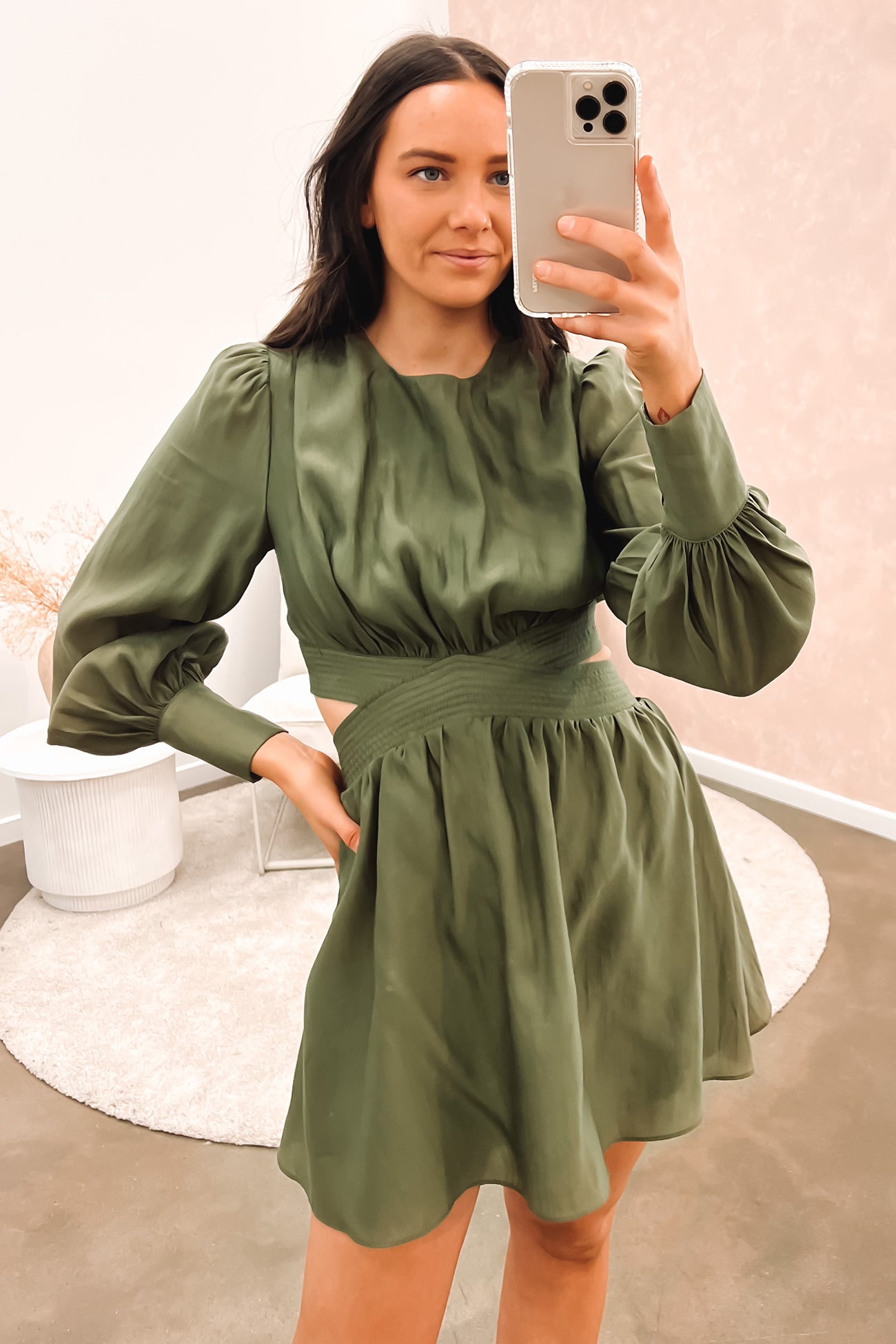 Worthington Mini Dress Olive