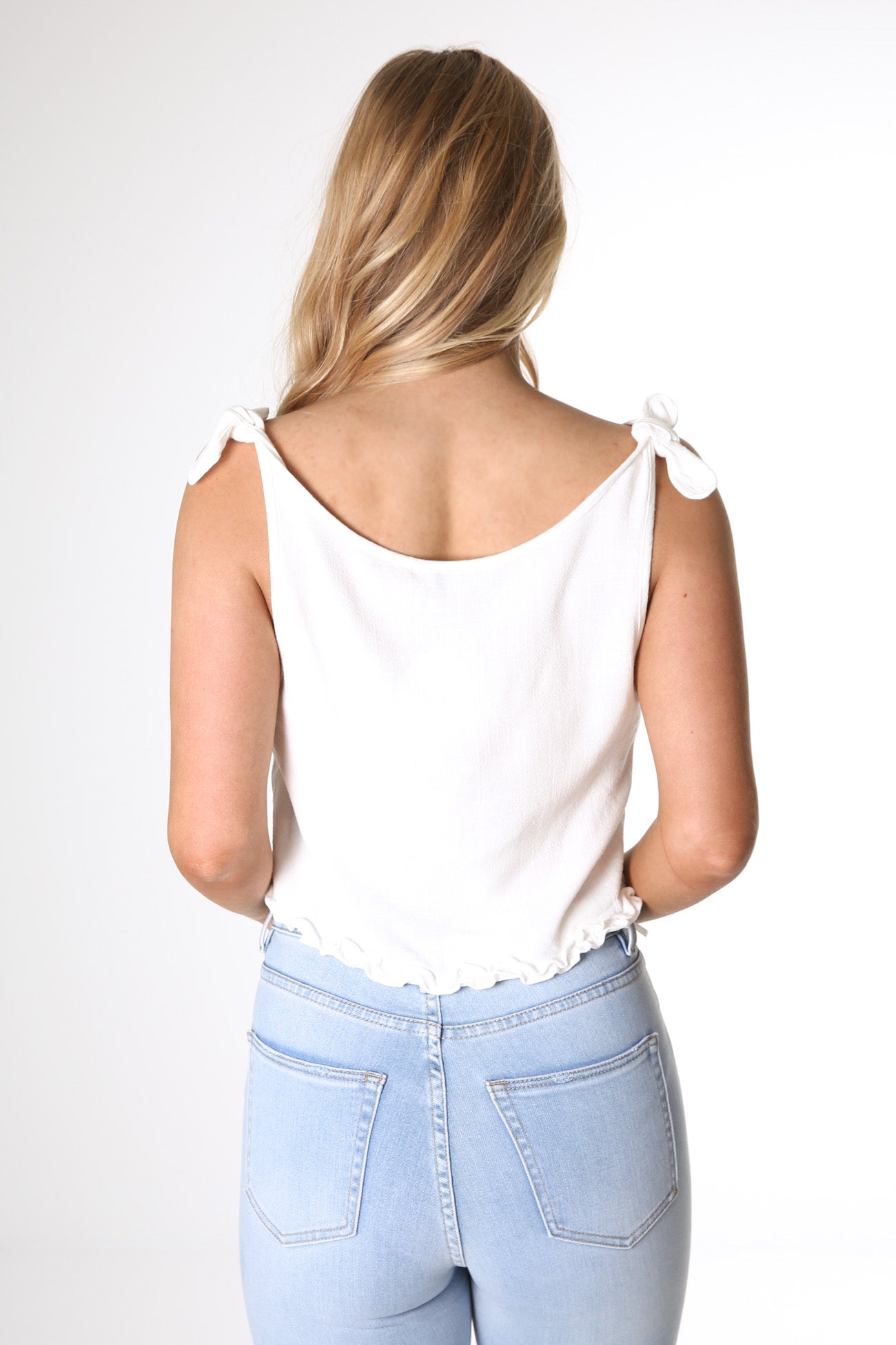 Zara Crop Singlet White