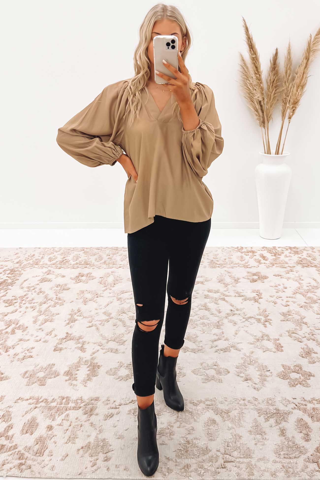 Zariah Top Taupe