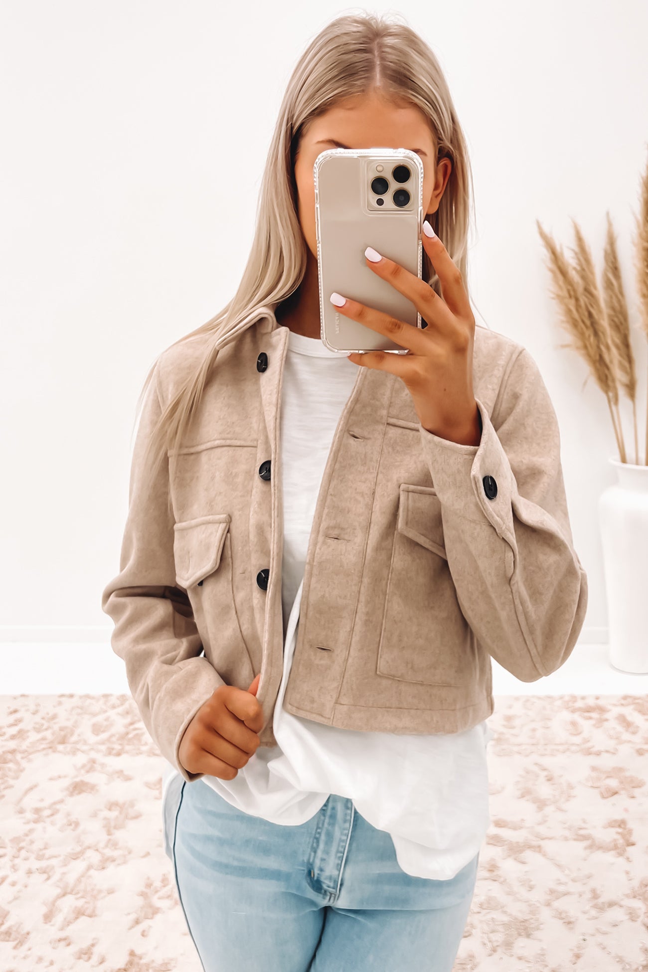 Zeina Crop Jacket Oatmeal