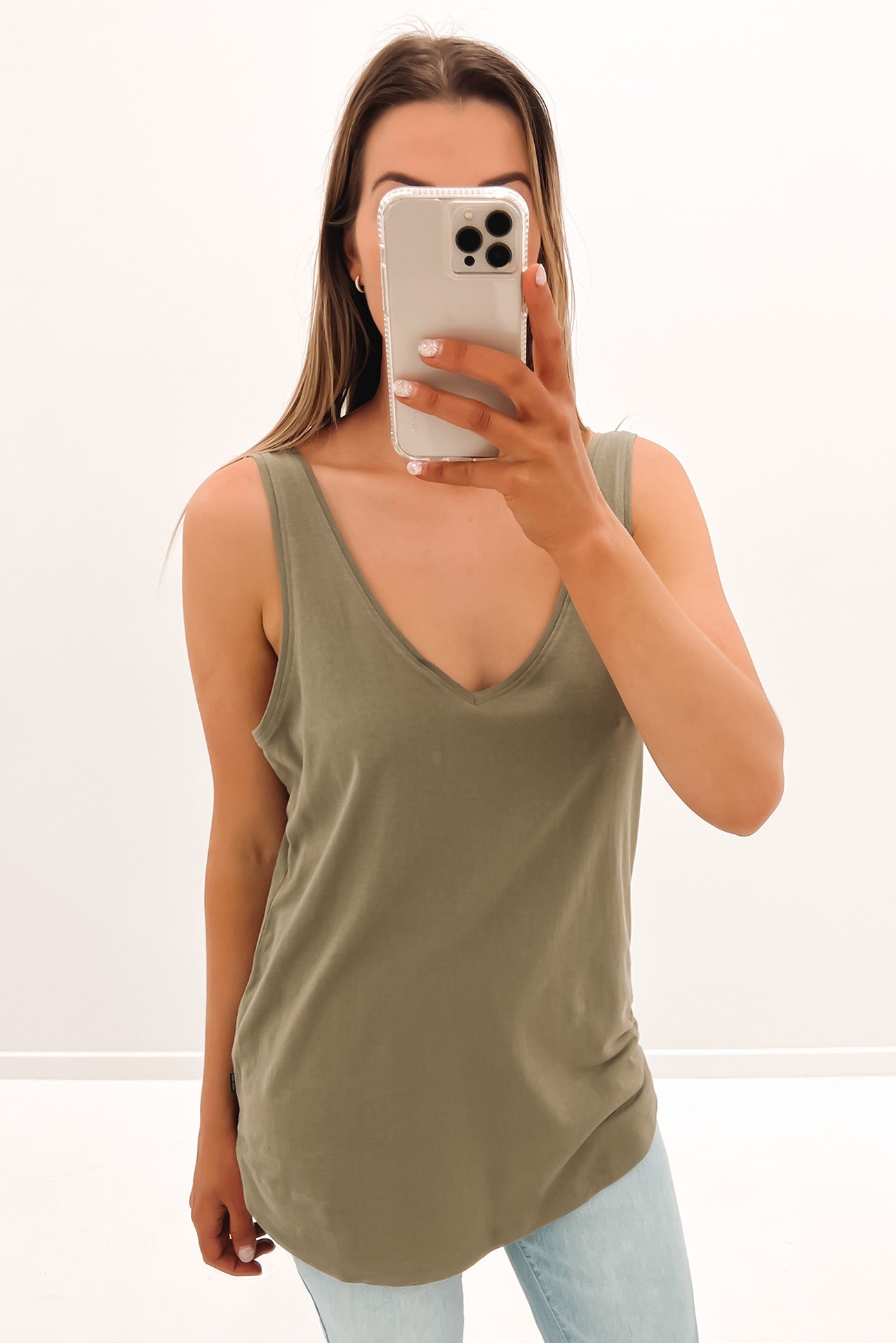 Zuri Tank Khaki