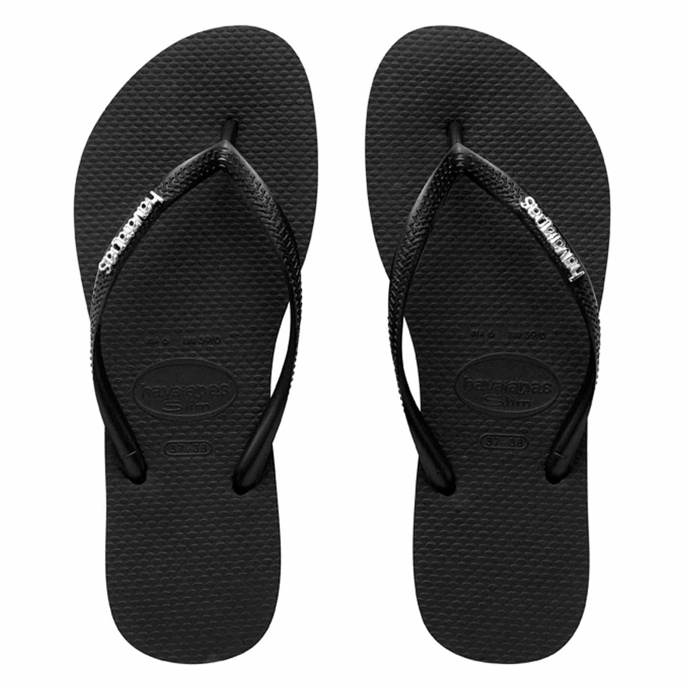 Slim Metal Black // Silver Female Havaianas - Jean Jail