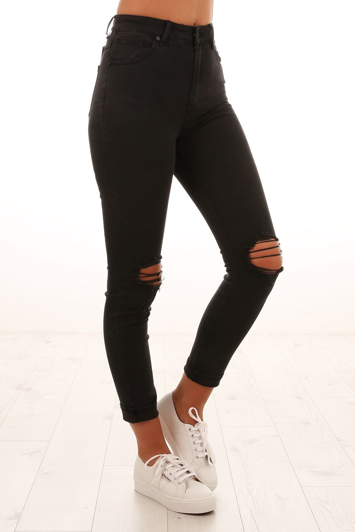 A High Skinny Ankle Basher Jean Buster Black Abrand - Jean Jail