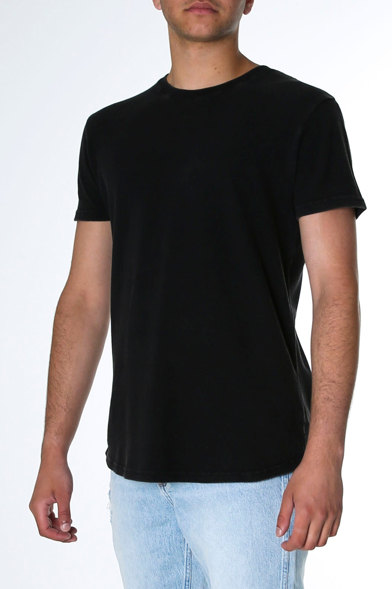 Acid Pique Tee Washed Black