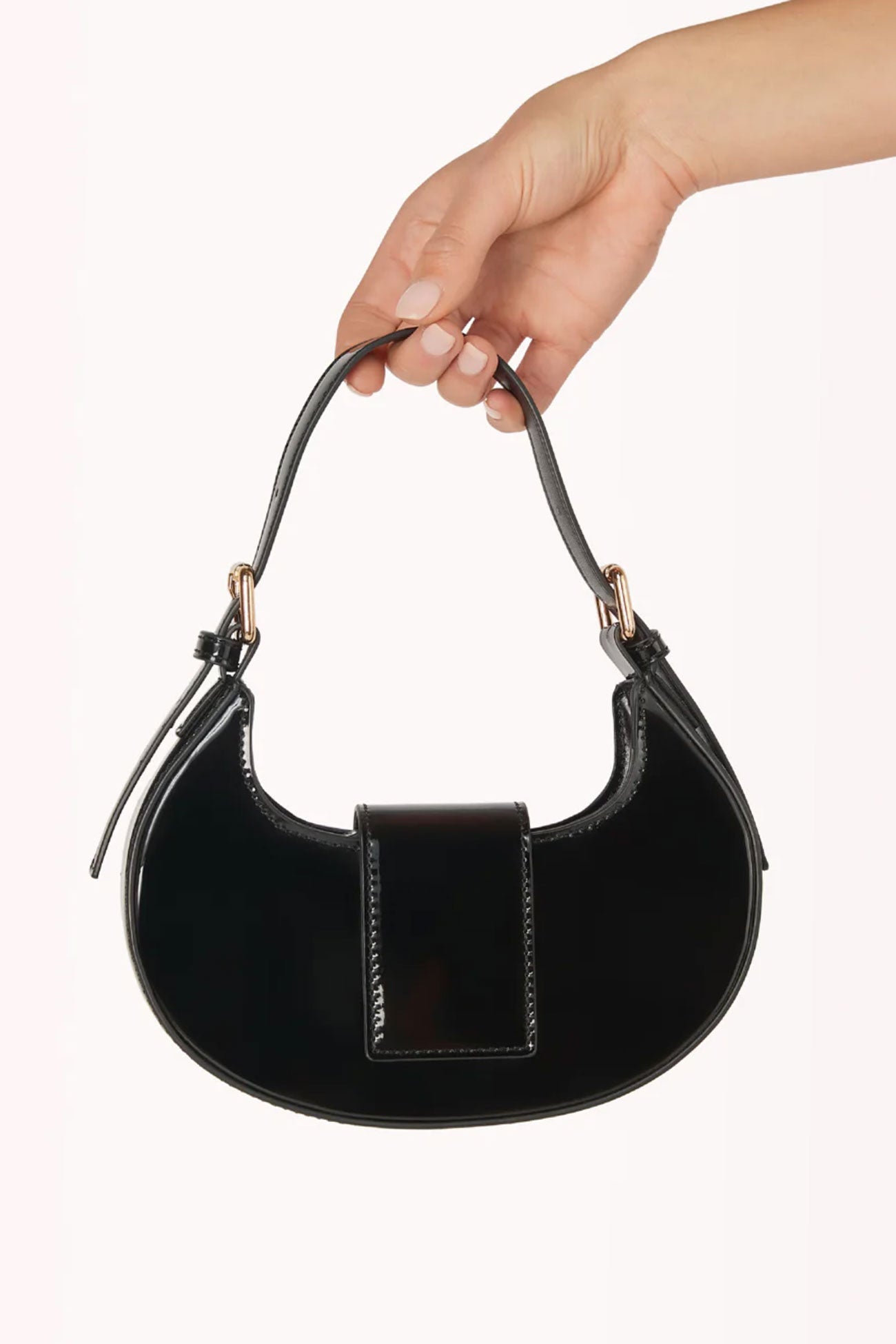 Attica Cross Body Bag Black Patent