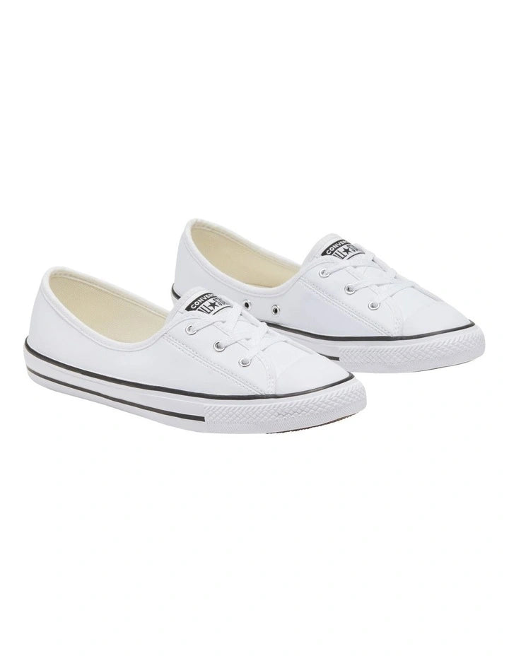 Chuck Taylor All Star Ballet Lace Faux Leather Slip White