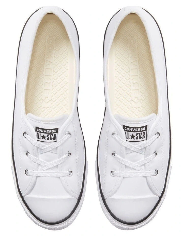 Chuck Taylor All Star Ballet Lace Faux Leather Slip White