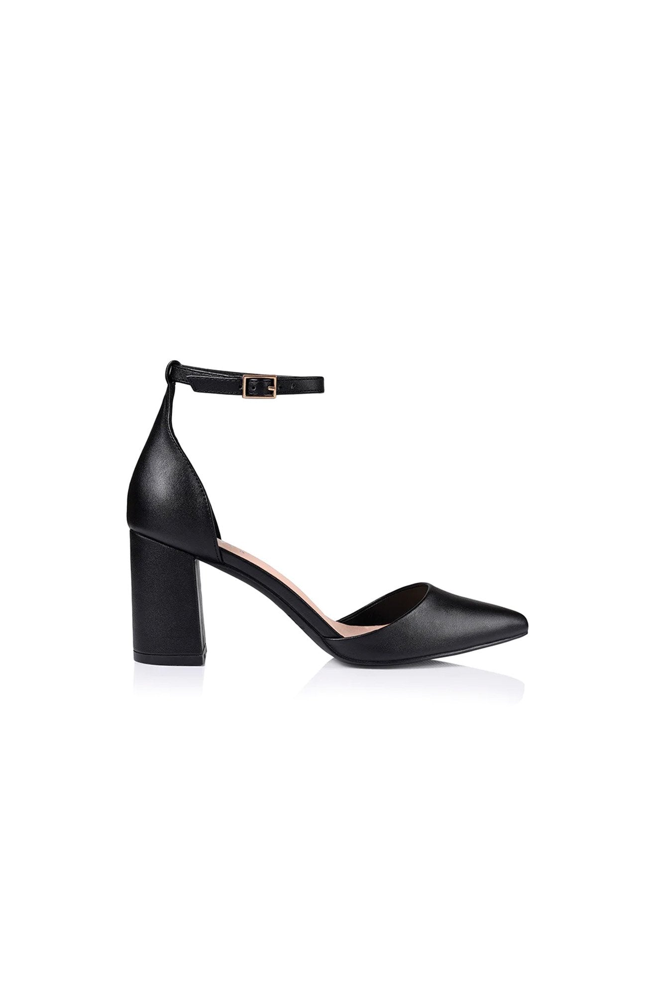 Enzo Closed Toe Pumps Black Smooth