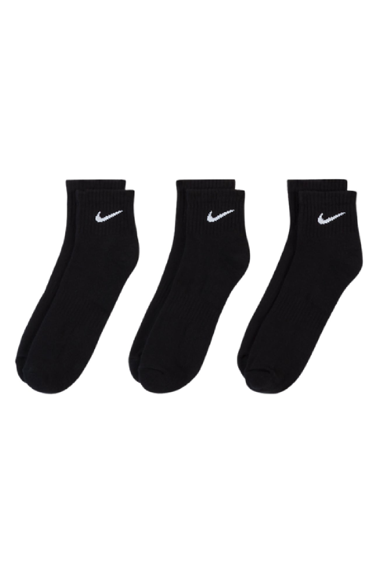 Nike Everyday Cushioned Ankle Socks 3 Pairs Black