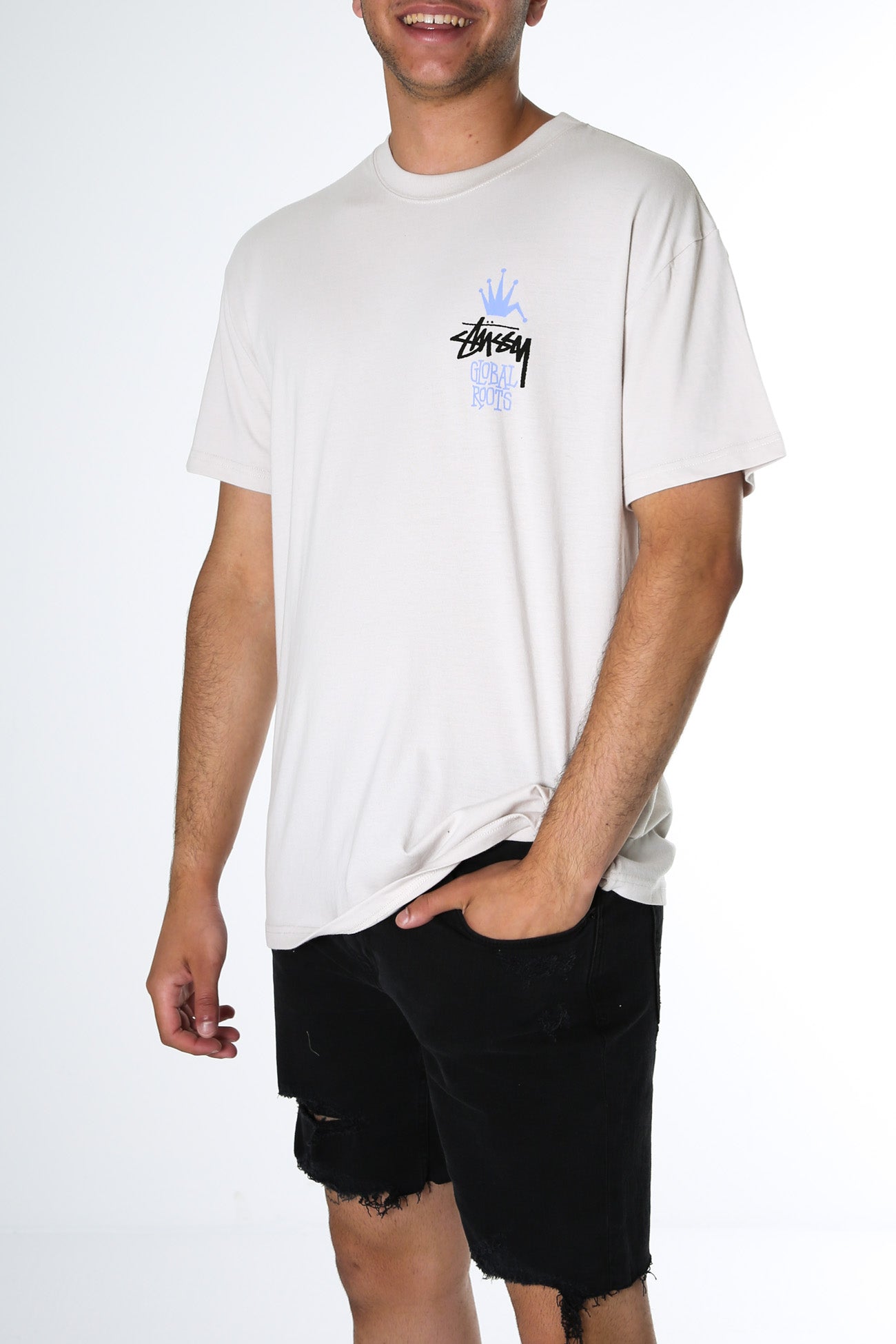 Global Roots 50/50 Short Sleeve Tee White Sand