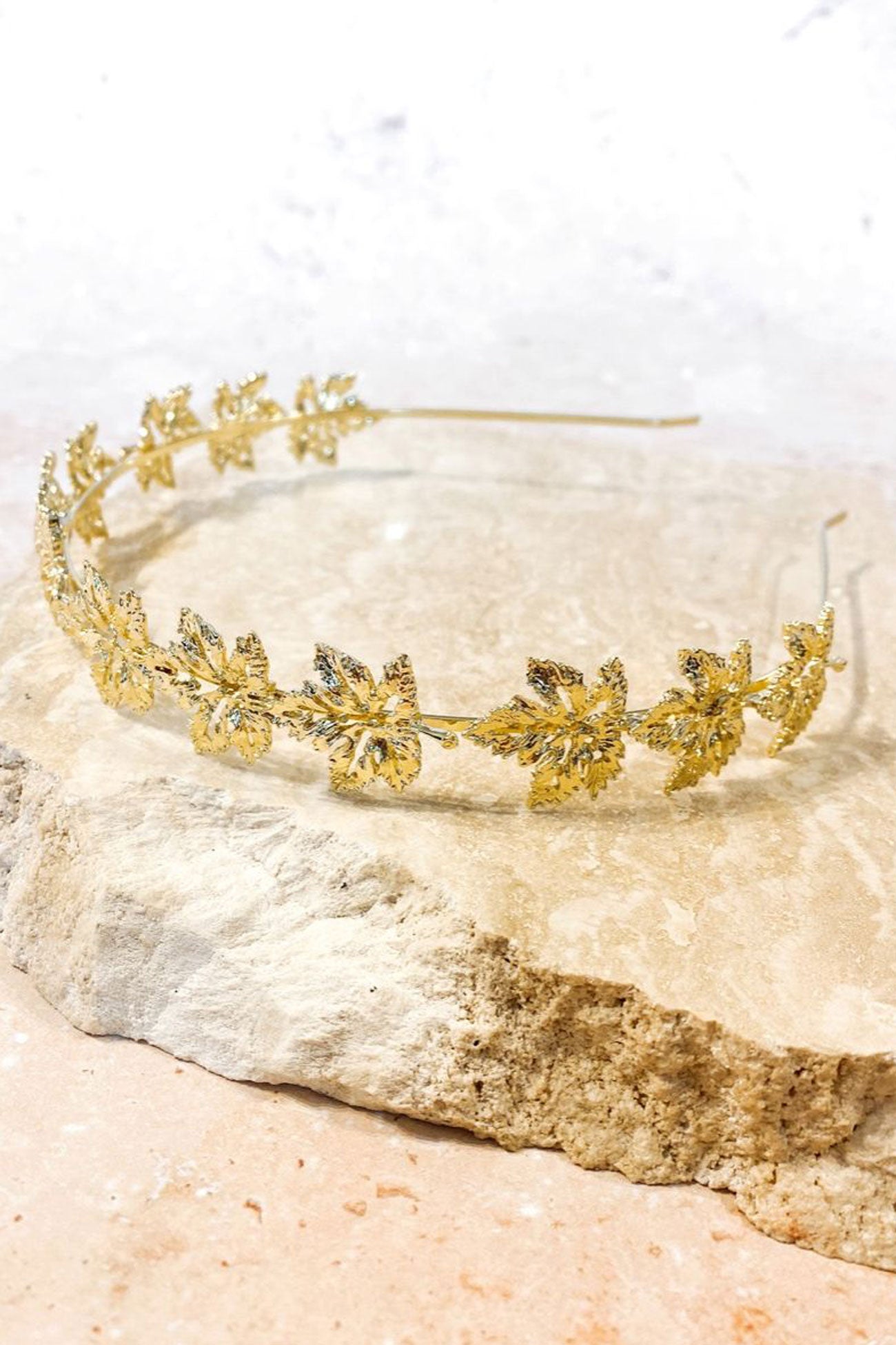 Tiana Leaf Headband Gold