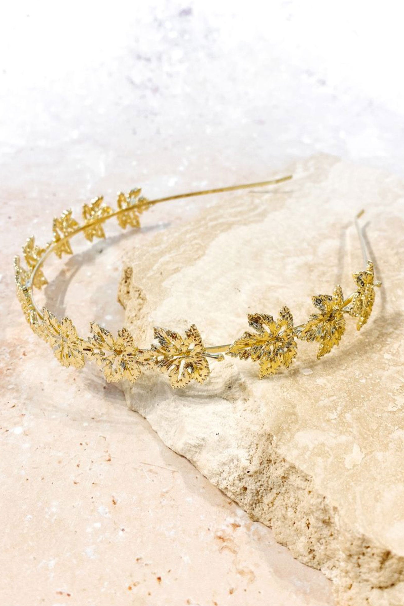 Tiana Leaf Headband Gold