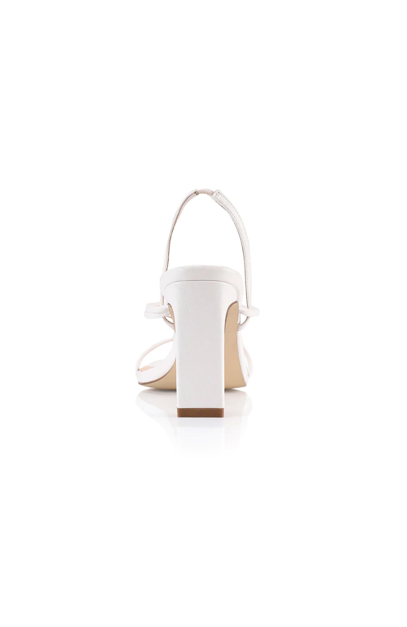 King Strappy Heel White Smooth