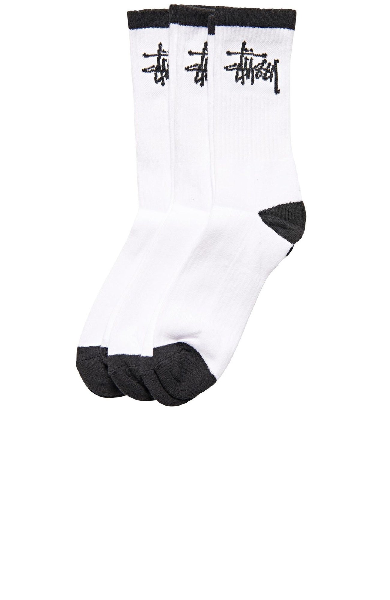 Mens Graffiti Crew Sock White 3 Pack