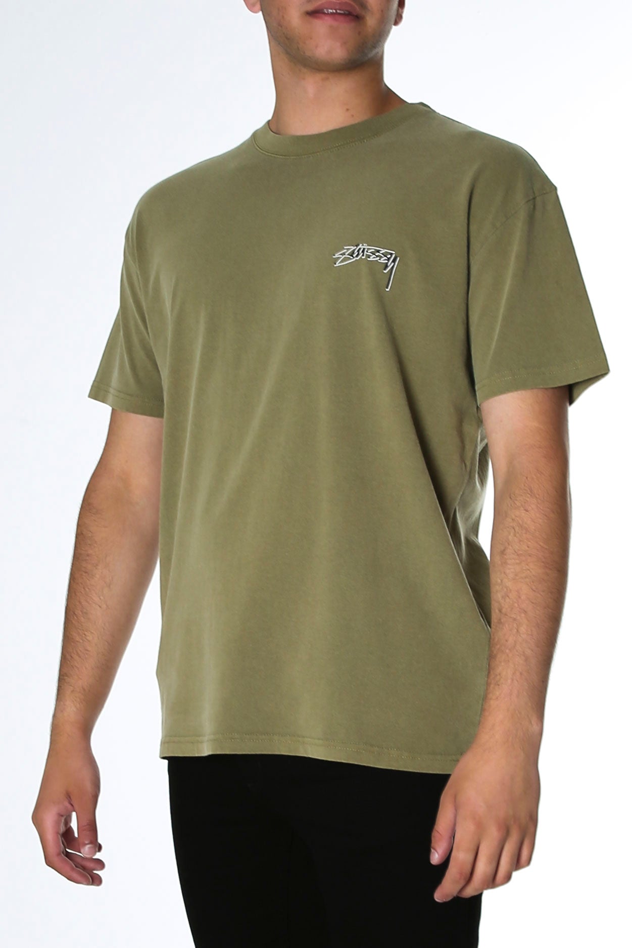 Shadow Script Short Sleeve Tee Pigment Light Khaki