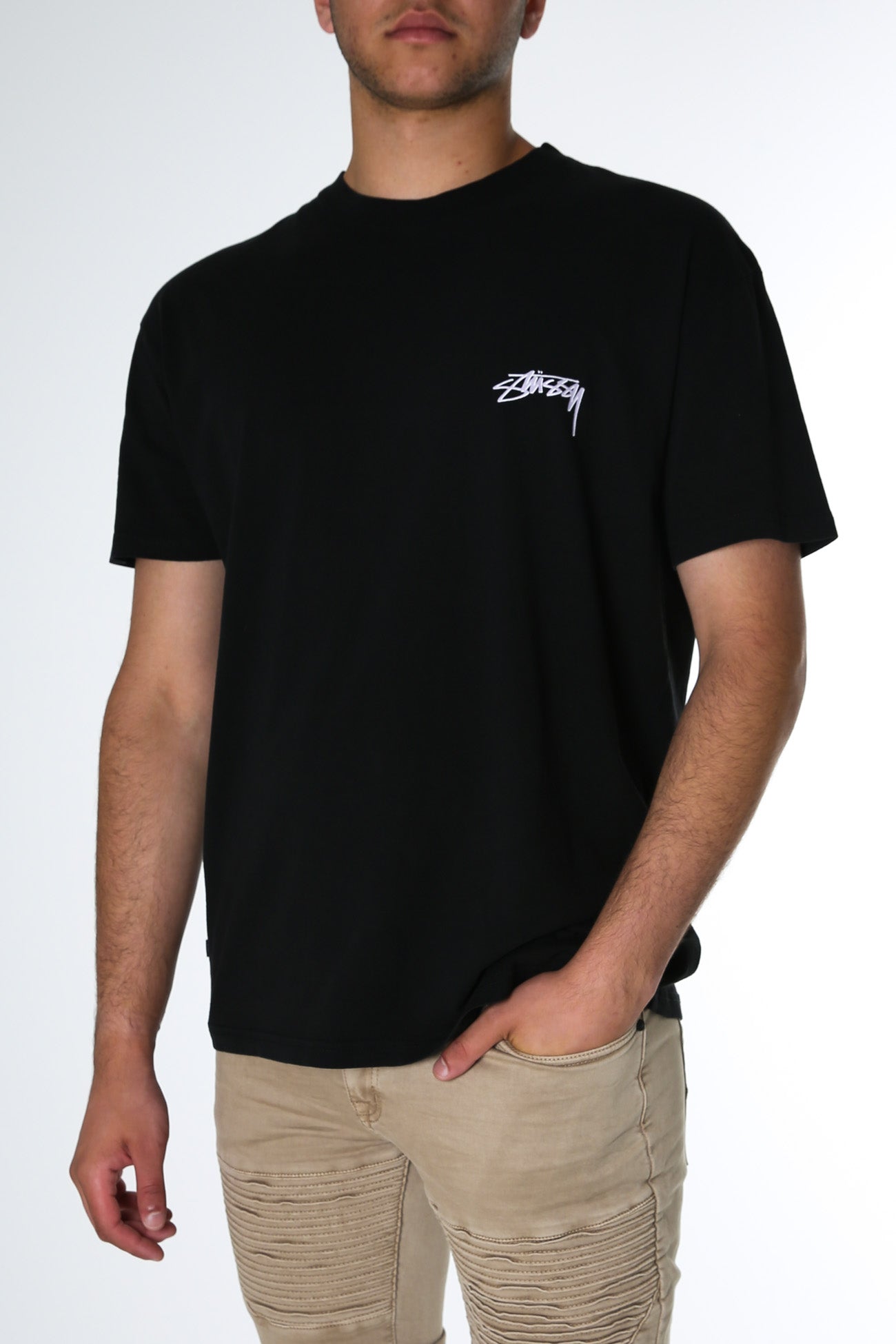 Shadow Script Short Sleeve Tee Pigment Black