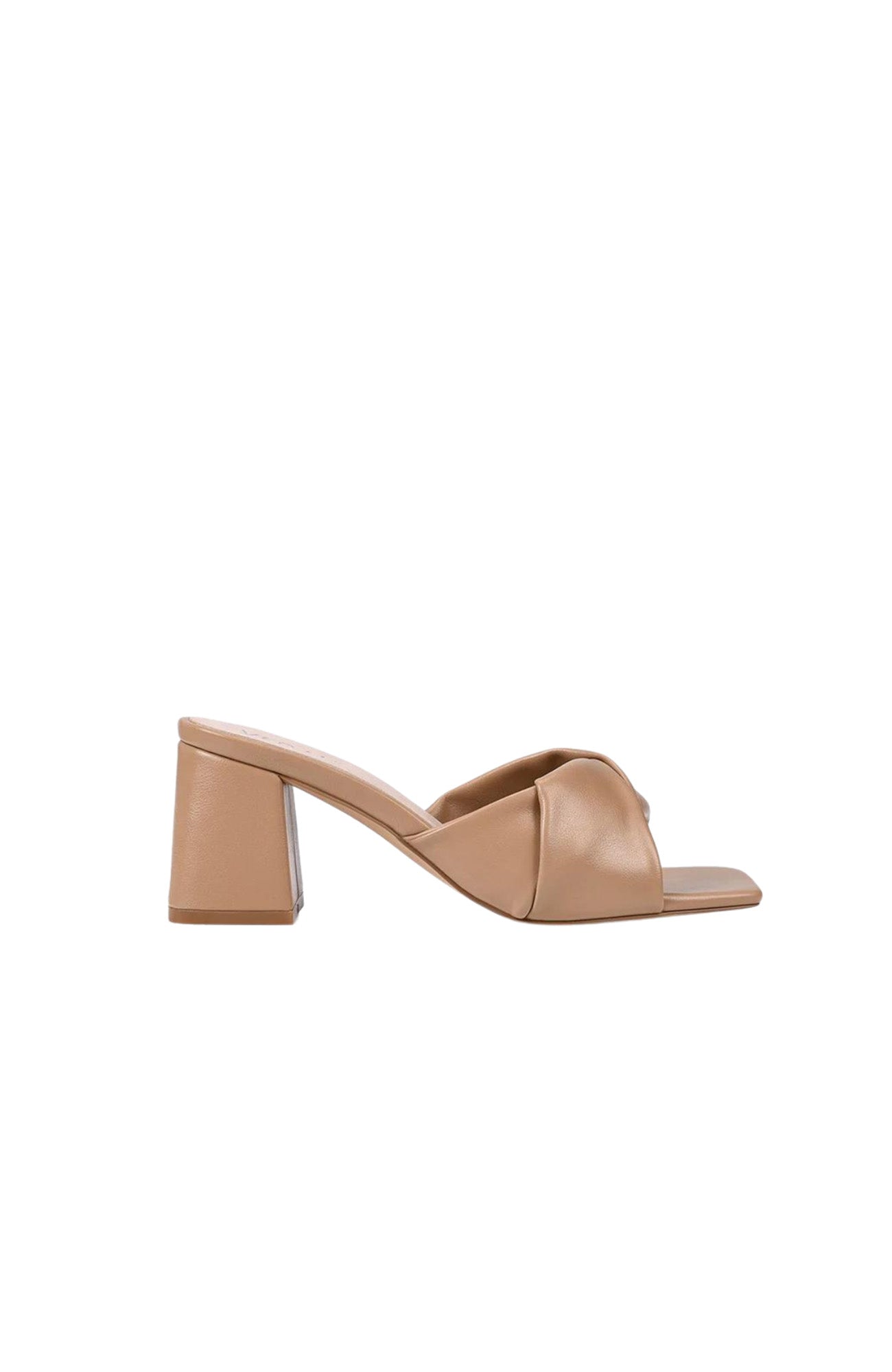 Stella Block Heel Mule Dark Camel Smooth