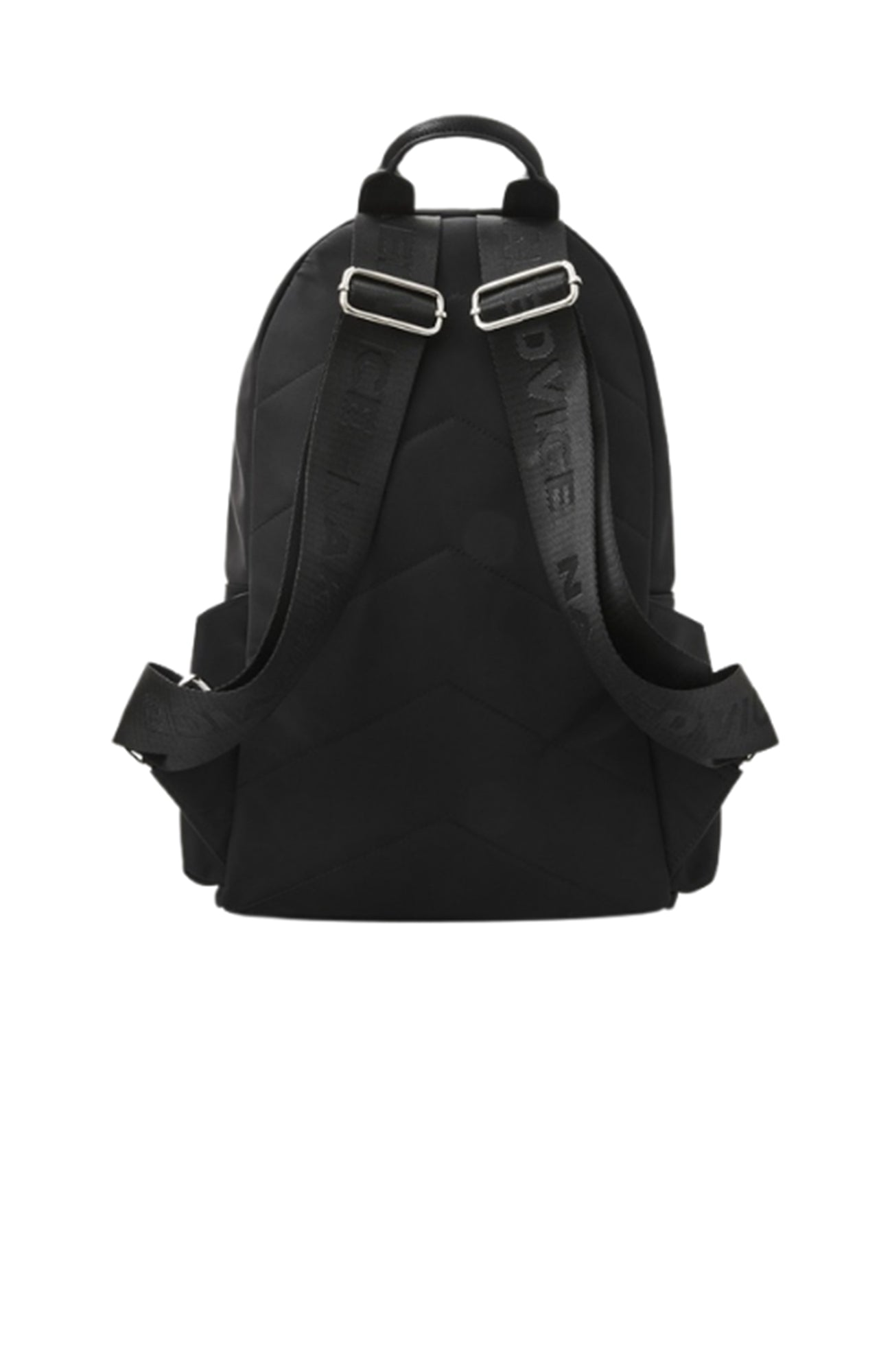 The Nikki Nylon Backpack Black Silver